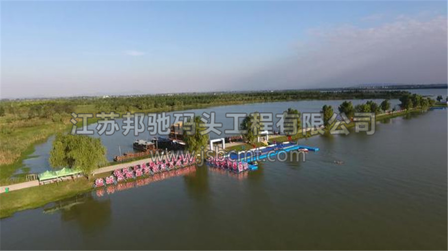 江蘇邦馳碼頭工程有限公司浮筒客戶案例-句容鐵人三項比賽碼頭1
