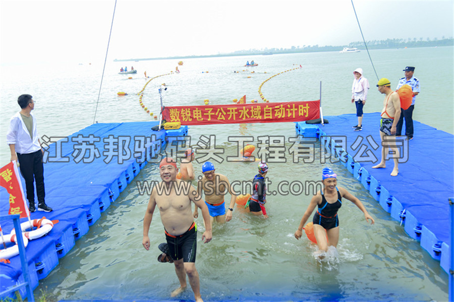江蘇邦馳碼頭工程有限公司浮筒客戶案例-句容鐵人三項比賽碼頭2