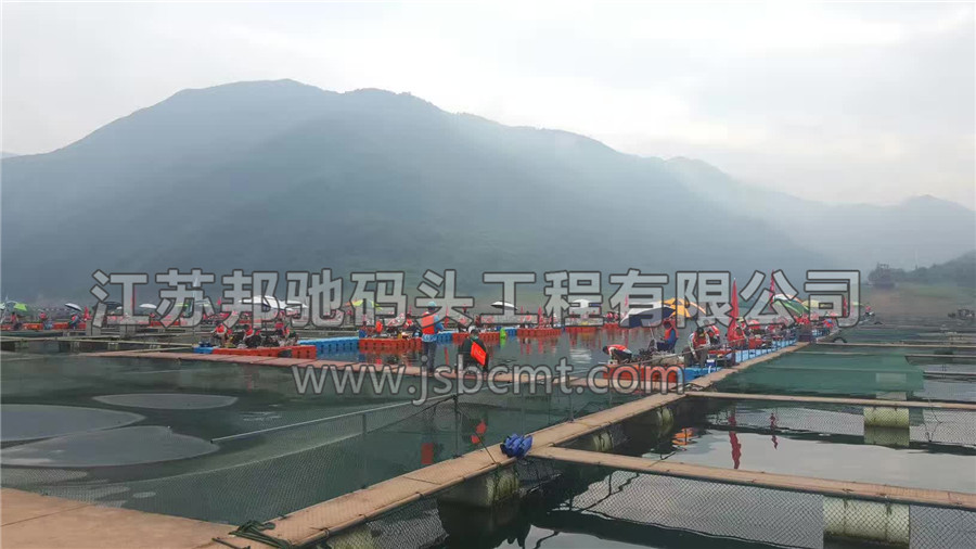 江蘇邦馳碼頭工程有限公司浮筒客戶案例-張家界水庫釣魚平臺1